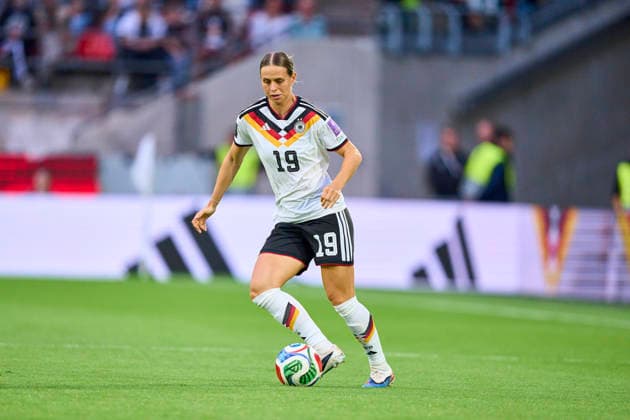 Klara Bühl of Germany in the FIFA World Cup, WM, Weltmeisterschaft, Fussball 2026 qualifier match for women between GERMANY - NORWAY in Season 2026 2027 at June 5, 2026 in Köln, Germany.