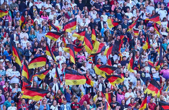 DFB fans in the FIFA World Cup, WM, Weltmeisterschaft, Fussball 2026 qualifier match for women between GERMANY - NORWAY in Season 2026 2027 at June 5, 2026 in Köln, Germany.