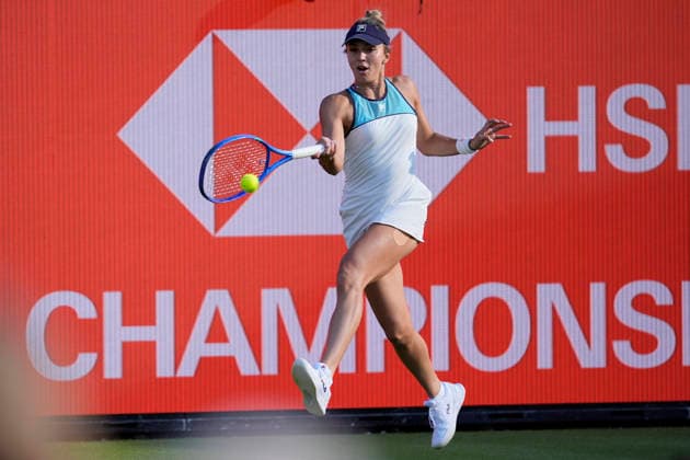 HSBC Championships - Day One Jaqueline Cristian of Romania in action during her Round of 32 match at The HSBC Championships 2026 Women s tennis tournament at The Queen s Club in London, England, on June 8, 2026. London United Kingdom  Copyright: xOwenxHammondx originalFilename:hammond-thehsbcc260608_npSe1.jpg