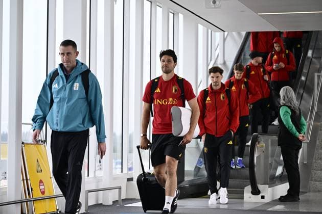 Belgian national football team - 2026 FIFA World Cup, WM, Weltmeisterschaft, Fussball - media activities 08 06 2026 SEATTLE, UNITED STATES OF AMERICA - JUNE 08 : the Belgian national football team arrives at Seattle Tacoma International Airport ahead of the 2026 FIFA World Cup on June 8, 2026 in Seattle, United States of America, 08 06 2026 Seattle United States of America  Copyright: xJanxDexMeuleneirx
