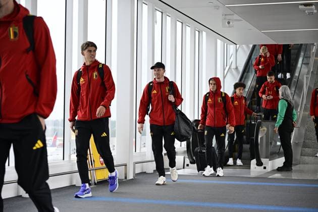 Belgian national football team - 2026 FIFA World Cup, WM, Weltmeisterschaft, Fussball - media activities 08 06 2026 SEATTLE, UNITED STATES OF AMERICA - JUNE 08 : the Belgian national football team arrives at Seattle Tacoma International Airport ahead of the 2026 FIFA World Cup on June 8, 2026 in Seattle, United States of America, 08 06 2026 Seattle United States of America  Copyright: xJanxDexMeuleneirx