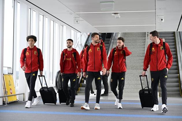 Belgian national football team - 2026 FIFA World Cup, WM, Weltmeisterschaft, Fussball - media activities 08 06 2026 SEATTLE, UNITED STATES OF AMERICA - JUNE 08 : the Belgian national football team arrives at Seattle Tacoma International Airport ahead of the 2026 FIFA World Cup on June 8, 2026 in Seattle, United States of America, 08 06 2026 Seattle United States of America  Copyright: xJanxDexMeuleneirx