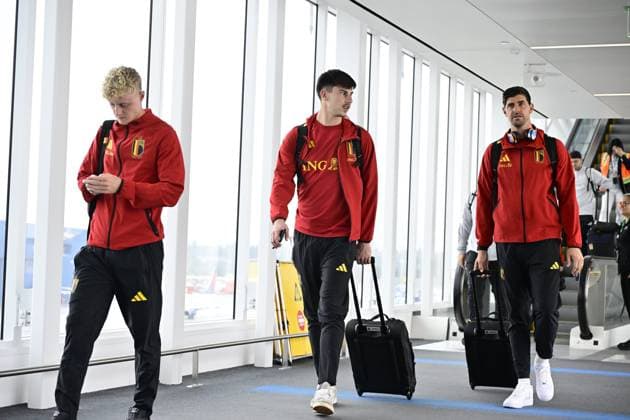 Belgian national football team - 2026 FIFA World Cup, WM, Weltmeisterschaft, Fussball - media activities 08 06 2026 SEATTLE, UNITED STATES OF AMERICA - JUNE 08 : the Belgian national football team arrives at Seattle Tacoma International Airport ahead of the 2026 FIFA World Cup on June 8, 2026 in Seattle, United States of America, 08 06 2026 Seattle United States of America  Copyright: xJanxDexMeuleneirx