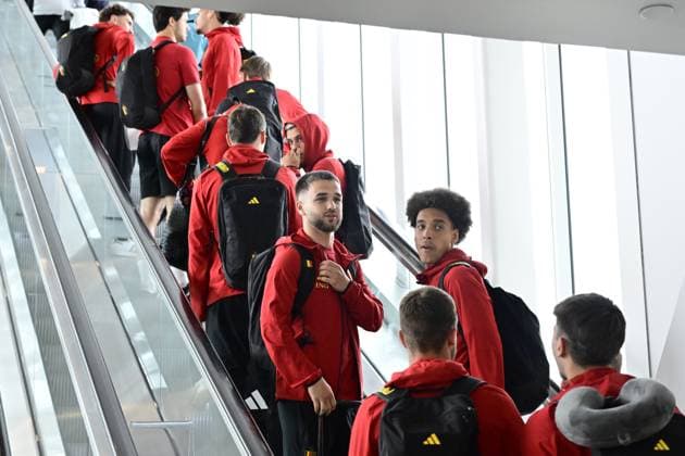 Belgian national football team - 2026 FIFA World Cup, WM, Weltmeisterschaft, Fussball - media activities 08 06 2026 SEATTLE, UNITED STATES OF AMERICA - JUNE 08 : the Belgian national football team arrives at Seattle Tacoma International Airport ahead of the 2026 FIFA World Cup on June 8, 2026 in Seattle, United States of America, 08 06 2026 Seattle United States of America  Copyright: xJanxDexMeuleneirx