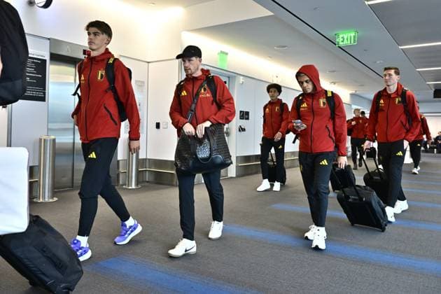 Belgian national football team - 2026 FIFA World Cup, WM, Weltmeisterschaft, Fussball - media activities 08 06 2026 SEATTLE, UNITED STATES OF AMERICA - JUNE 08 : the Belgian national football team arrives at Seattle Tacoma International Airport ahead of the 2026 FIFA World Cup on June 8, 2026 in Seattle, United States of America, 08 06 2026 Seattle United States of America  Copyright: xJanxDexMeuleneirx