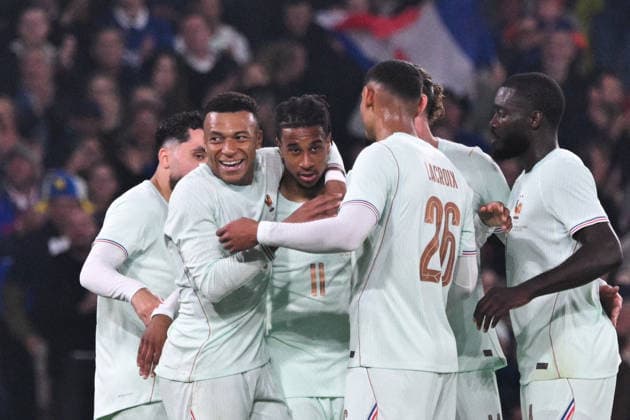 Friendly Match - France v Northern Ireland - FA French forward Michael Olise celebrates scoring a goal with teammates during the friendly football match between France and Northern Ireland as part of FIFA Wold Cup 2026 preparations, at the Pierre Mauroy stadium in Lille on June 8, 2026. Photo by Firas Abdullah ABACAPRESS.COM Lille Hauts de France France  Copyright: xAbdullahxFiras ABACAx