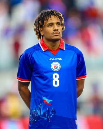June 5, 2026, Miami, Florida, USA: Players of the Haiti national team, Nationalteam during the national anthem prior to kickoff of the International Friendly, Länderspiel, Nationalmannschaft match. Miami USA - ZUMAd192 20260605_zsp_d192_067 Copyright: xDenilsonxMentorx