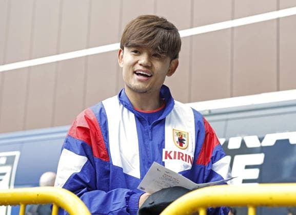 Football: Japan team arrives in Nashville Japan men s national football team member Takefusa Kubo arrives with teammates in Nashville, Tennessee, on June 8, 2026, for their pre-World Cup camp. Japan will play against the Netherlands in Dallas, Texas, on June 14.  A14AA0005618075P