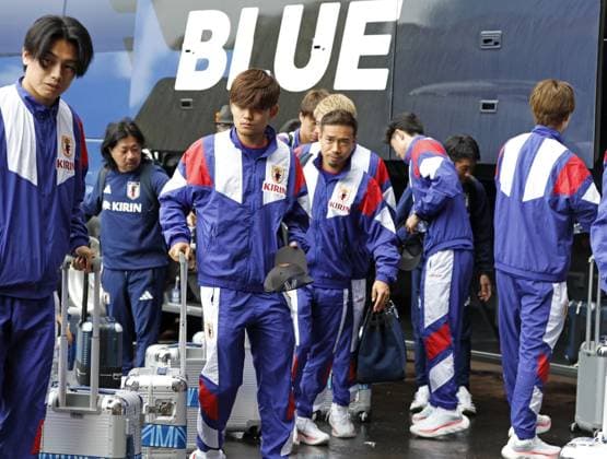 Football: Japan team arrives in Nashville Members of the Japan men s national football team arrive in Nashville, Tennessee, on June 8, 2026, for their pre-World Cup camp. Japan will play against the Netherlands in Dallas, Texas, on June 14.  A14AA0005618073P