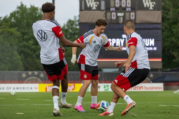Angelo Stiller Team Arrival Germany, Base Camp, practice, FIFA World Cup, WM, Weltmeisterschaft, Fussball 2026, Winston-Salem