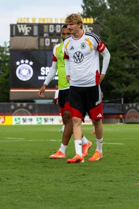 Nick Woltemade Team Arrival Germany, Base Camp, practice, FIFA World Cup, WM, Weltmeisterschaft, Fussball 2026, Winston-Salem