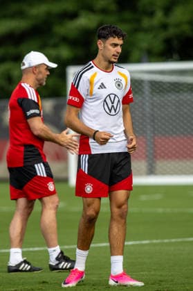Aleksandar Pavlovic Team Arrival Germany, Base Camp, practice, FIFA World Cup, WM, Weltmeisterschaft, Fussball 2026, Winston-Salem