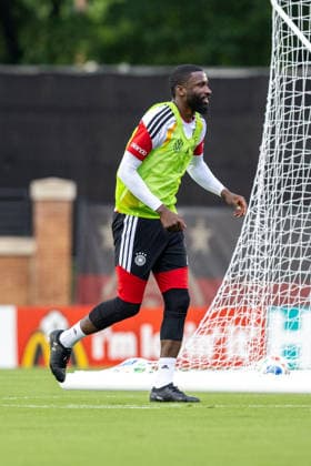 Antonio Rüdiger Team Arrival Germany, Base Camp, practice, FIFA World Cup, WM, Weltmeisterschaft, Fussball 2026, Winston-Salem