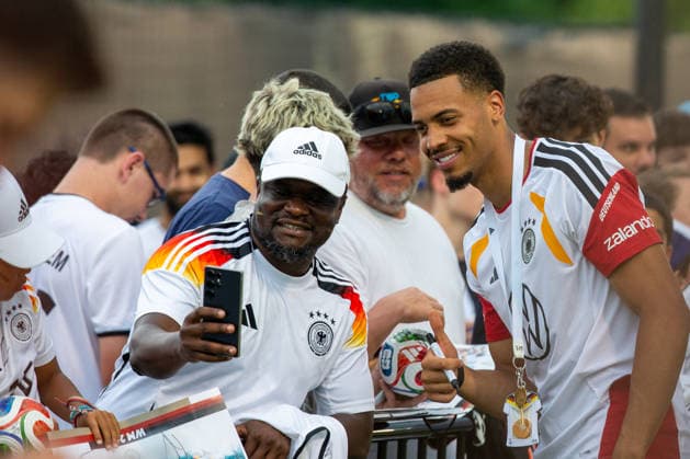 Felix Nmecha Team Arrival Germany, Base Camp, practice, FIFA World Cup, WM, Weltmeisterschaft, Fussball 2026, Winston-Salem