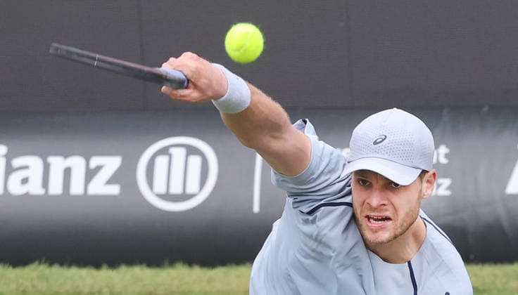 Stuttgart , Tennis , BOSS Open , Yannick Hanfmann ( GER )