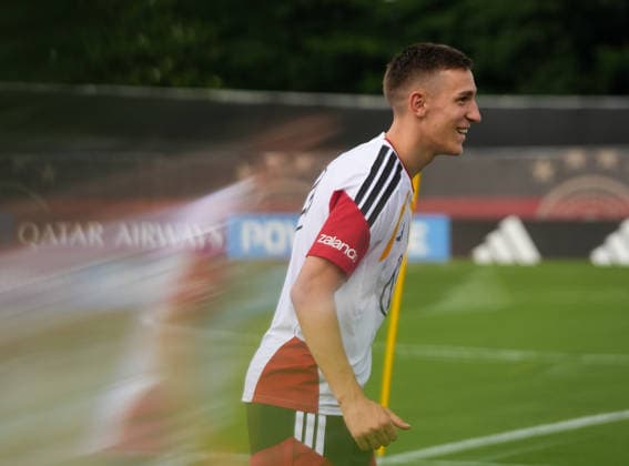 Nico Schlotterbeck (Deutschland, 15) nimmt an der ersten Trainingseinheit der deutschen Nationalmannschaft im Trainingslager in North Carolina teil. USA, Deutsche Fussballnationalmannschaft, Base Camp, Winston-Salem, 08.06.2026 USA, Deutsche Fussballnationalmannschaft, Base Camp, Winston-Salem, 08.06.2026 Winston-Salem