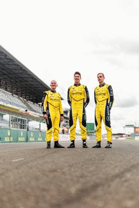 24 HEURES DU MANS 2026 - TUESDAY 33 KEATING Ben (usa), EDGAR Jonny (gbr), CATSBURG Nicky (ned), TF Corvette Z06 LMGT3.R 33, LM GT3, portrait, during the 24 Hours of Le Mans 2026, 3rd round of the 2026 FIA World Endurance Championship, on June 9, 2026 on the Circuit des 24 Heures du Mans in Le Mans, France -  Copyright: xAndreaxLorenzinax