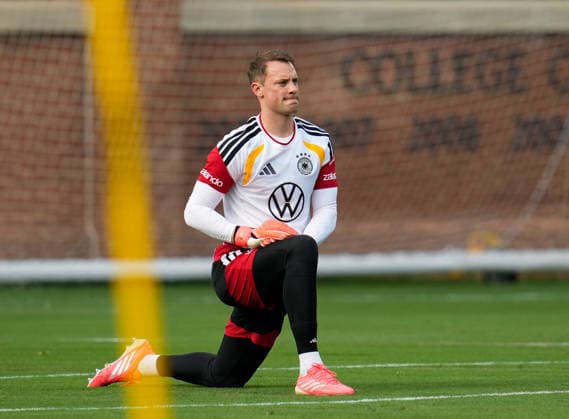 Manuel Neuer (Deutschland, 1) nimmt an der ersten Trainingseinheit der deutschen Nationalmannschaft im Trainingslager in North Carolina teil. USA, Deutsche Fussballnationalmannschaft, Base Camp, Winston-Salem, 08.06.2026 USA, Deutsche Fussballnationalmannschaft, Base Camp, Winston-Salem, 08.06.2026 Winston-Salem