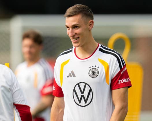 Nico Schlotterbeck (Deutschland, 15) nimmt an der ersten Trainingseinheit der deutschen Nationalmannschaft im Trainingslager in North Carolina teil. USA, Deutsche Fussballnationalmannschaft, Base Camp, Winston-Salem, 08.06.2026 USA, Deutsche Fussballnationalmannschaft, Base Camp, Winston-Salem, 08.06.2026 Winston-Salem