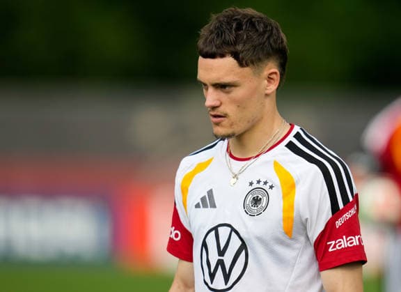 Florian Wirtz (Deutschland, 17) nimmt an der ersten Trainingseinheit der deutschen Nationalmannschaft im Trainingslager in North Carolina teil. USA, Deutsche Fussballnationalmannschaft, Base Camp, Winston-Salem, 08.06.2026 USA, Deutsche Fussballnationalmannschaft, Base Camp, Winston-Salem, 08.06.2026 Winston-Salem