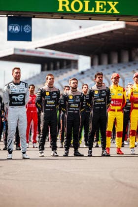 24 HEURES DU MANS 2026 - TUESDAY 12 DELETRAZ Louis (swi), STEVENS Will (gbr), NATO Norman (fra), Cadillac Hertz Team Jota, Cadillac V-Series.R 12, Hypercar, portrait during the 24 Hours of Le Mans 2026, 3rd round of the 2026 FIA World Endurance Championship, on June 9, 2026 on the Circuit des 24 Heures du Mans in Le Mans, France -  Copyright: xAndreaxLorenzinax