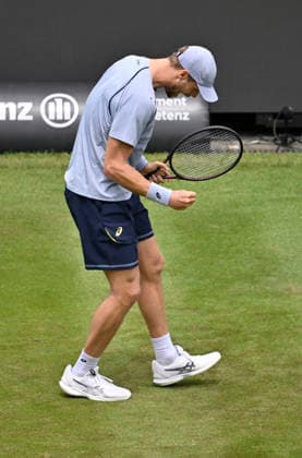 Yannick Hanfmann (GER) Jubel, Freude, Emotion, emotional, jubelt, Glueck, gluecklich, Matchgewinn Tennis Herren BOSS Open ATP, Tennis Herren 250 Stuttgart 2026 Weissenhof BOSS Open ATP 250 Stuttgart 2026