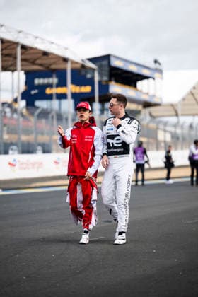 24 HEURES DU MANS 2026 - TUESDAY VANDOORNE Stoffel (bel), Peugeot TotalEnergies, Peugeot 9X8 93, Hypercar, DE VRIES Nyck (nld), Toyota Racing, Toyota TR010 Hybrid 07, Hypercar, portrait during the 24 Hours of Le Mans 2026, 3rd round of the 2026 FIA World Endurance Championship, on June 9, 2026 on the Circuit des 24 Heures du Mans in Le Mans, France - Le MansFrance  Copyright: xCharlyxLopezx