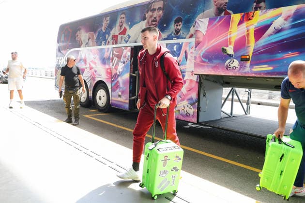 The Croatian national football team leaves for America for the World Cup Dominik Livakovic, Luka Modric, Mateo Kovacic, Dominik Livakovic seen during the departure of the Croatian national football team to America for the World Cup, in Zagreb, Croatia, on June 09 2026.  MatijaxHabljak PIXSELL