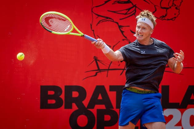 BRATISLAVA OPEN TENNIS ATP, Tennis Herren CHALLENGER Zdenek Kolar (Czechia) during first round ATP Tennis Challenger tour 100 Bratislava Open match against Jason Jung (Taipei). Tennis courts Slovan Bratislava, Bratislava, Slovakia, June 08, 2026. Photo by Branislav Racko Copyright: xx 080A0222