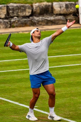 Stuttgart, GERMANY - June 09: Marcos Giron (USA) during the Singles Match between Roberto Bautista Agut (ESP) vs. Marcos Giron (USA) at BOSS OPEN 2026, Tennisanlage Weissenhof on June 09, 2026 in Stuttgart, Germany. Baden-Württemberg Germany Copyright: xTimoxSteinx