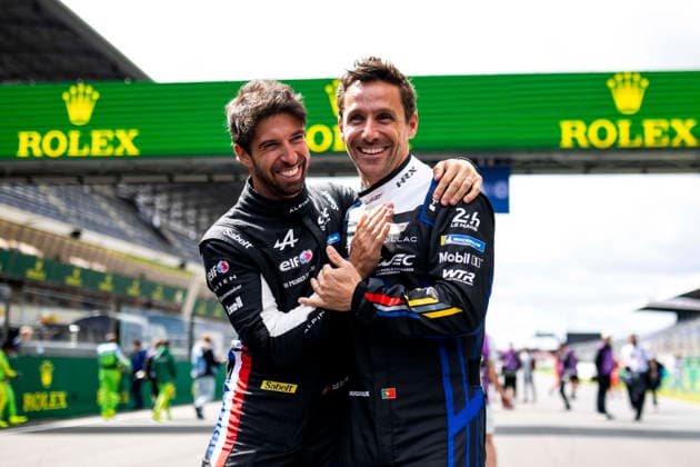 24 HEURES DU MANS 2026 - TUESDAY FELIX DA COSTA Antonio (prt), Alpine Endurance Team, Alpine A424 35, Hypercar, portrait, ALBUQUERQUE Filipe (prt), Cadillac WTR, Cadillac V-Series.R 101, Hypercar, portrait during the 24 Hours of Le Mans 2026, 3rd round of the 2026 FIA World Endurance Championship, on June 9, 2026 on the Circuit des 24 Heures du Mans in Le Mans, France - Le MansFrance  Copyright: xFabrizioxBoldonix