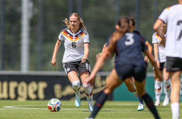 GER, Frankfurt, Deutschland U19 vs USA U19 Freundschaftsspiel, Fussball, DFB, Spielzeit 2025 2026, DFB-Campus, zweites Spiel im Bild: Marie Gmeineder (Deutschland U19 Frauen 6) DFB DFL REGULATIONS PROHIBIT ANY USE OF PHOTOGRAPHS AS IMAGE SEQUENCES AND OR QUASI-VIDEO, 09.06.2026