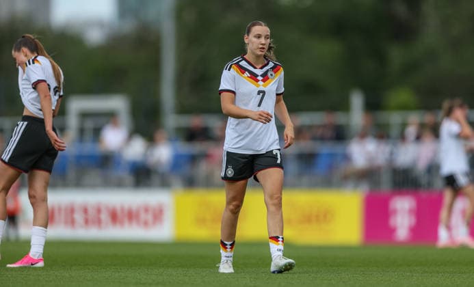GER, Frankfurt, Deutschland U19 vs USA U19 Freundschaftsspiel, Fussball, DFB, Spielzeit 2025 2026, DFB-Campus, zweites Spiel im Bild: Zoe Schick (Deutschland U19 Frauen 7) DFB DFL REGULATIONS PROHIBIT ANY USE OF PHOTOGRAPHS AS IMAGE SEQUENCES AND OR QUASI-VIDEO, 09.06.2026