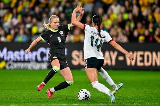 SYDNEY, AUSTRALIA - June 9: Kaitlyn Torpey (8 Australia) during the Sydney June FIFA International Window Australia v Mexico on June 9, 2026 in Sydney, Australia. Western Sydney Stadium (Photo by Keith McInnes Sports Press Photo Getty Images)  Copyright: xSportsxPressxPhotox Sportspressphoto_SPR163912