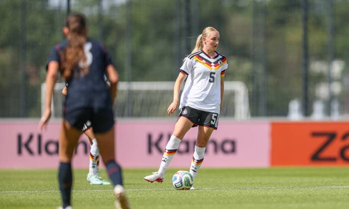 GER, Frankfurt, Deutschland U19 vs USA U19 Freundschaftsspiel, Fussball, DFB, Spielzeit 2025 2026, DFB-Campus, zweites Spiel im Bild: Luzie Zähringer (Deutschland U19 Frauen 5) DFB DFL REGULATIONS PROHIBIT ANY USE OF PHOTOGRAPHS AS IMAGE SEQUENCES AND OR QUASI-VIDEO, 09.06.2026