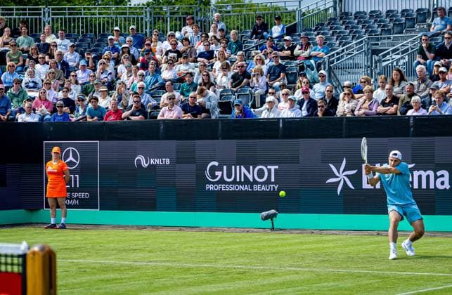 DEN BOSCH - Tallon Griekspoor during the ATP, Tennis Herren singles match against Botic van de Zandschulp at the LibÃ ma Open 2026. The combined ATP WTA, Tennis Damen tournament is being held on the event grounds of the former Autotron car theme park. IRIS VAN DEN BROEK ANP xVIxANPxSportx xxANPxIVx 560571653 originalFilename: 560571653.jpg