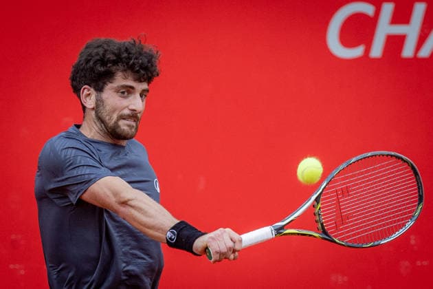 BRATISLAVA OPEN TENNIS ATP, Tennis Herren CHALLENGER Buvaysar Gadamauri (Belgium) during first round ATP Tennis Challenger tour 100 Bratislava Open match against Hynek Barton (Czechia). Tennis courts Slovan Bratislava, Bratislava, Slovakia, June 08, 2026. Photo by Branislav Racko Copyright: xx 080A0606