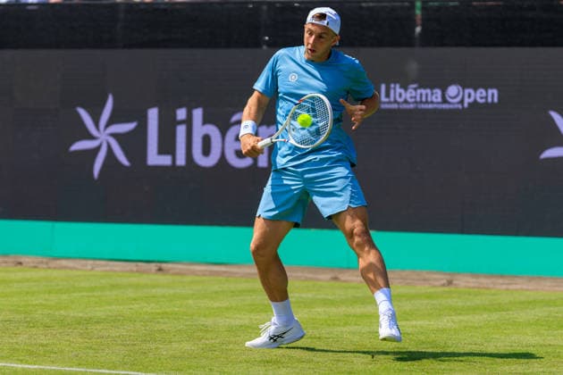 2026-06-09 - Libema Open 2026 ROSMALEN, NETHERLANDS - JUNE 9: Tallon Griekspoor of the Netherlands during the Libema Open 2026 at the Autotron on June 9, 2026 in Rosmalen, Netherlands Rosmalen Autotron Netherlands Content not available for redistribution in The Netherlands directly or indirectly through any third parties. Copyright: xMarcelxvanxPlateringenx