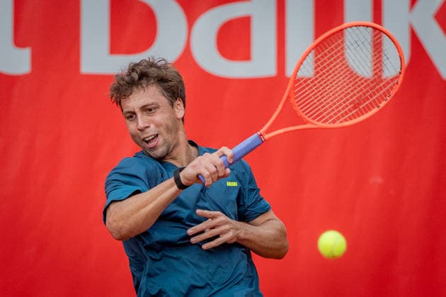 BRATISLAVA OPEN TENNIS ATP, Tennis Herren CHALLENGER Pedro Boscardin Dias (Brazil) during first round ATP Tennis Challenger tour 100 Bratislava Open match against Emilio Nava (USA). Tennis courts Slovan Bratislava, Bratislava, Slovakia, June 08, 2026. Photo by Branislav Racko Copyright: xx 080A1176
