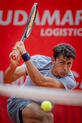 BRATISLAVA OPEN TENNIS ATP, Tennis Herren CHALLENGER Emilio Nava (USA) during first round ATP Tennis Challenger tour 100 Bratislava Open match against Pedro Boscardin Dias (Brazil). Tennis courts Slovan Bratislava, Bratislava, Slovakia, June 08, 2026. Photo by Branislav Racko Copyright: xx 080A1078