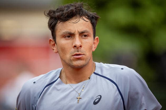BRATISLAVA OPEN TENNIS ATP, Tennis Herren CHALLENGER Emilio Nava (USA) during first round ATP Tennis Challenger tour 100 Bratislava Open match against Pedro Boscardin Dias (Brazil). Tennis courts Slovan Bratislava, Bratislava, Slovakia, June 08, 2026. Photo by Branislav Racko Copyright: xx 080A1237