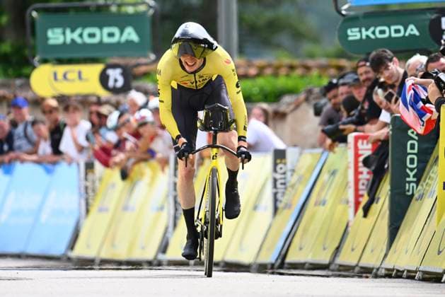 Tour Auvergne - Rhone-Alpes 2026 Stage 3 PERREUX, FRANCE - JUNE 09 : Jorgenson Matteo (USA) of Team Visma Lease a Bike during stage 3 of the 78th edition of Tour Auvergne - Rhone-Alpes an UCI World Tour 2.UWT Team Time Trial stage for Men Elite of 28.4 km with start in Perreux and finish in Perreux on June 9, 2026 in Perreux, France, 09 06 2026 ( Motordriver Guy De Vuyst - Perreux France  Copyright: xVincentxKalutx