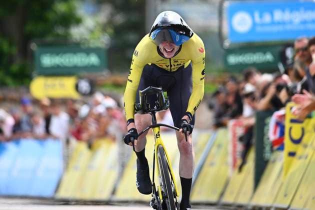 Tour Auvergne - Rhone-Alpes 2026 Stage 3 PERREUX, FRANCE - JUNE 09 : Jorgenson Matteo (USA) of Team Visma Lease a Bike during stage 3 of the 78th edition of Tour Auvergne - Rhone-Alpes an UCI World Tour 2.UWT Team Time Trial stage for Men Elite of 28.4 km with start in Perreux and finish in Perreux on June 9, 2026 in Perreux, France, 09 06 2026 ( Motordriver Guy De Vuyst - Perreux France  Copyright: xVincentxKalutx