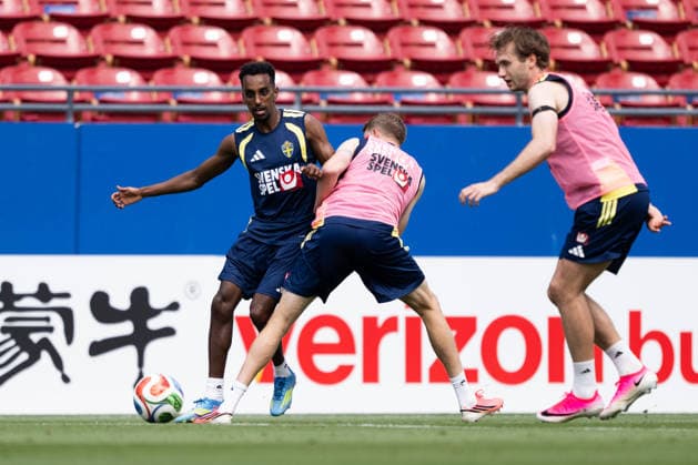 260609 Taha Ali of the Swedish national football team at a training session during day -2 of the FIFA World Cup, WM, Weltmeisterschaft, Fussball 2026 on June 9, 2026 in Dallas. Photo: Petter Arvidson BILDBYRAN kod PA PA1225 fotboll football soccer fotball vm fotbolls-vm fotball-vm fotbolls-vm 2026 fifa world cup 2026 träning practice training sverige sweden sverige a day -2 bbeng