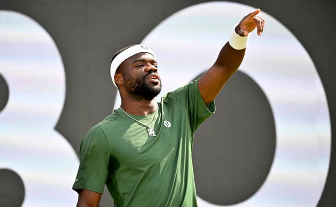 Frances Tiafoe (USA) Gestik Geste Tennis Herren BOSS Open ATP, Tennis Herren 250 Stuttgart 2026 Weissenhof BOSS Open ATP 250 Stuttgart 2026