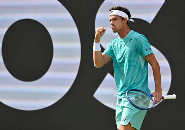 Daniel Altmaier (GER) Jubel, Freude, Emotion, emotional, jubelt, Glueck, gluecklich, Tennis Herren BOSS Open ATP, Tennis Herren 250 Stuttgart 2026 Weissenhof BOSS Open ATP 250 Stuttgart 2026