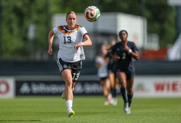 GER, Frankfurt, Deutschland U19 vs USA U19 Freundschaftsspiel, Fussball, DFB, Spielzeit 2025 2026, DFB-Campus, zweites Spiel im Bild: Lany Mia Bäcker (Deutschland U19 Frauen 13) DFB DFL REGULATIONS PROHIBIT ANY USE OF PHOTOGRAPHS AS IMAGE SEQUENCES AND OR QUASI-VIDEO, 09.06.2026