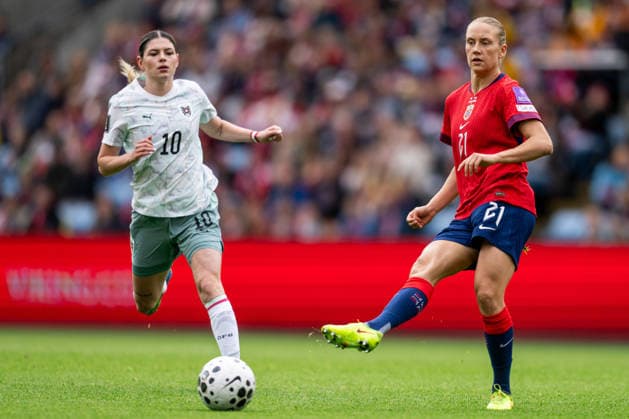 260609 Lisa Naalsund of Norway during the FIFA Women s World Cup Qualifier football match between Norway and Austria on June 9, 2026 in Oslo. Photo: Marius Simensen BILDBYRAN COP 238 MM0070 bbeng fotball soccer football fotboll FIFA World Cup, WM, Weltmeisterschaft, Fussball qualifiers vm-kvalifisering kvinner vm kvalik landskamp dam norge norway austria osterrike