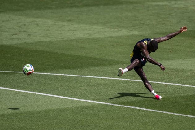260609 Ken Sema of the Swedish national football team at a training session during day -2 of the FIFA World Cup, WM, Weltmeisterschaft, Fussball 2026 on June 9, 2026 in Dallas. Photo: Petter Arvidson BILDBYRAN kod PA PA1225 fotboll football soccer fotball vm fotbolls-vm fotball-vm fotbolls-vm 2026 fifa world cup 2026 träning practice training sverige sweden sverige a day -2 bbeng