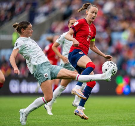 260609 Caroline Graham Hansen of Norway during the FIFA Women s World Cup Qualifier football match between Norway and Austria on June 9, 2026 in Oslo. Photo: Marius Simensen BILDBYRAN COP 238 MM0070 bbeng fotball soccer football fotboll FIFA World Cup, WM, Weltmeisterschaft, Fussball qualifiers vm-kvalifisering kvinner vm kvalik landskamp dam norge norway austria osterrike